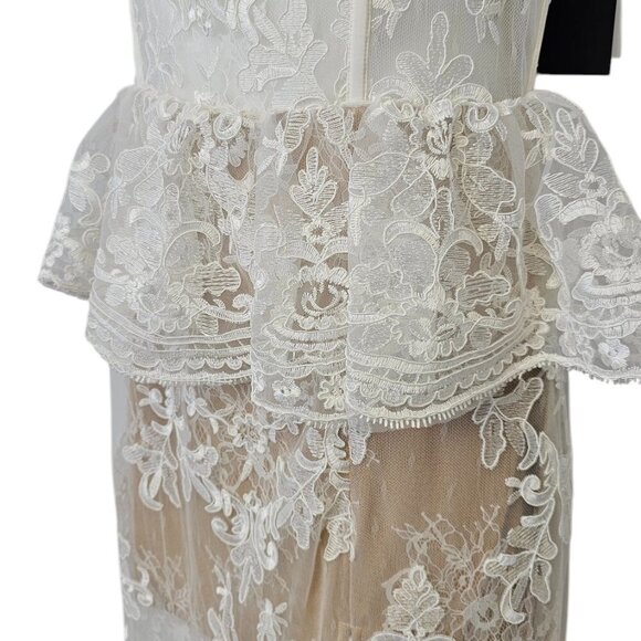 V. Chapman Ophilia Dress, White, Lace, Corset, Sheer, Embroidered, Size 8, NWT - Picture 11 of 11